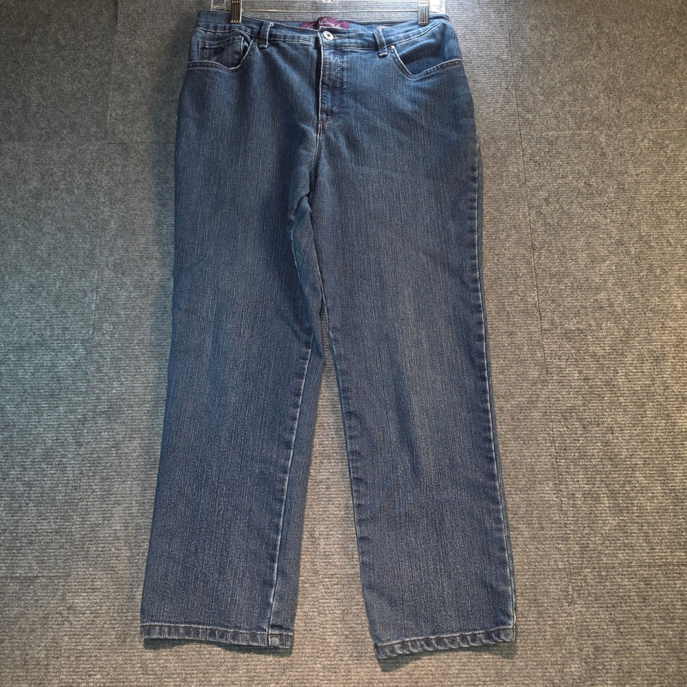 Gloria Vanderbilt Amanda Jeans Womens 12P Blue Good High Rise Tapered Leg
